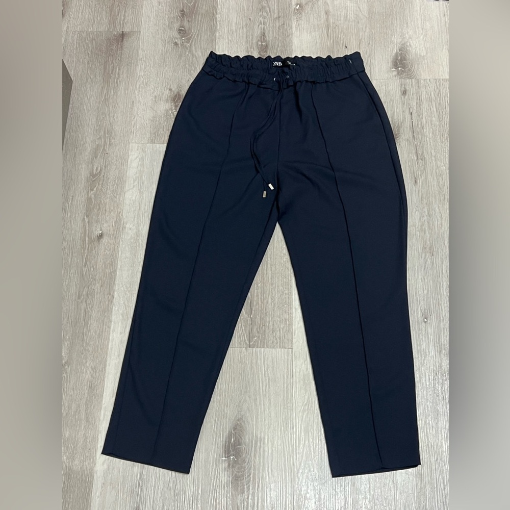 Zara Navy Drawstring Pants